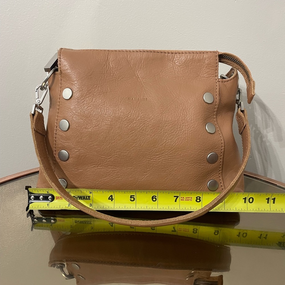 Hammitt Tan Leather Crossbody Shoulder Bag with Silver Hardware - Picture 6 of 10
